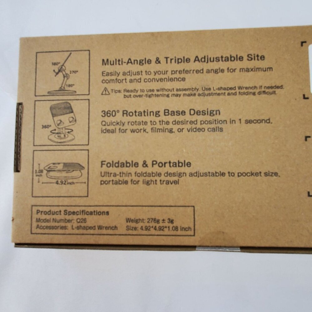 Adjustable 360° Rotatable Tablet & Phone Stand 4.0"-13.0" Devices Compatible - Picture 9 of 10